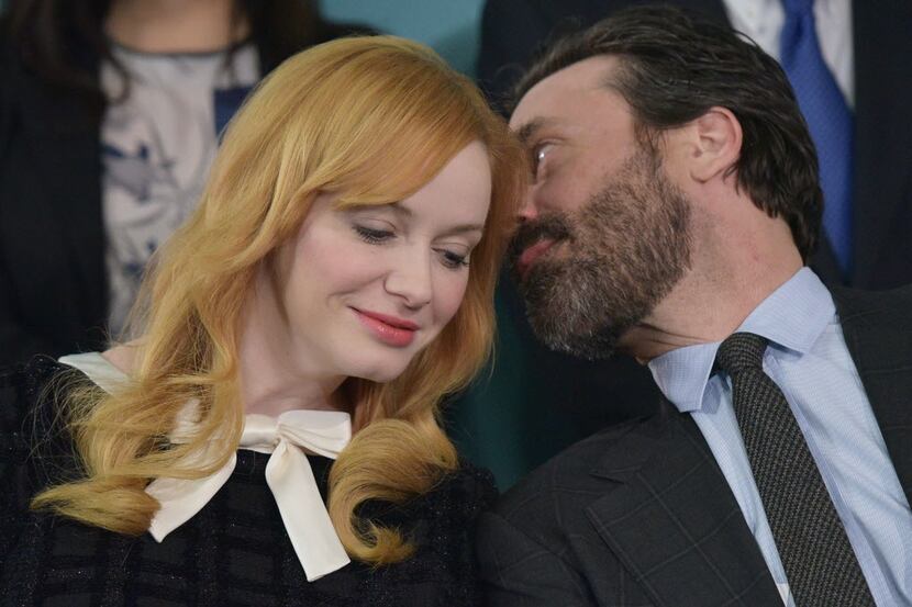 Jon Hamm and Christina Hendricks during an event to present the Smithsonian National Museum...