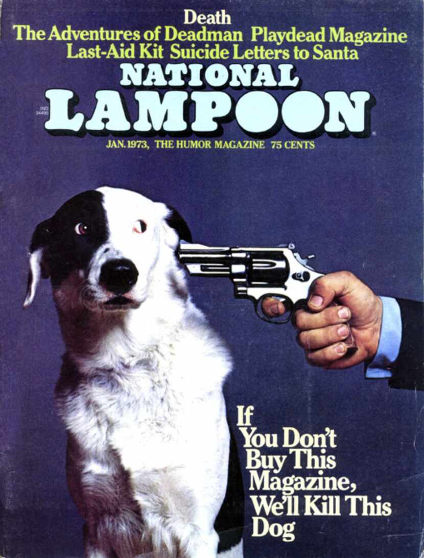 A 1973 cover of National Lampoon exhibited its outrage humor.