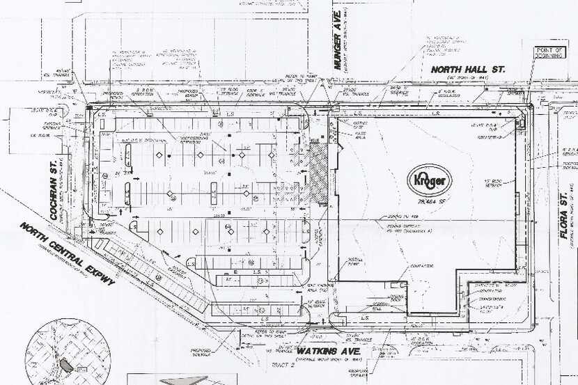  Kroger has purchased land off Ross Avenue just east of downtown for a new supermarket...