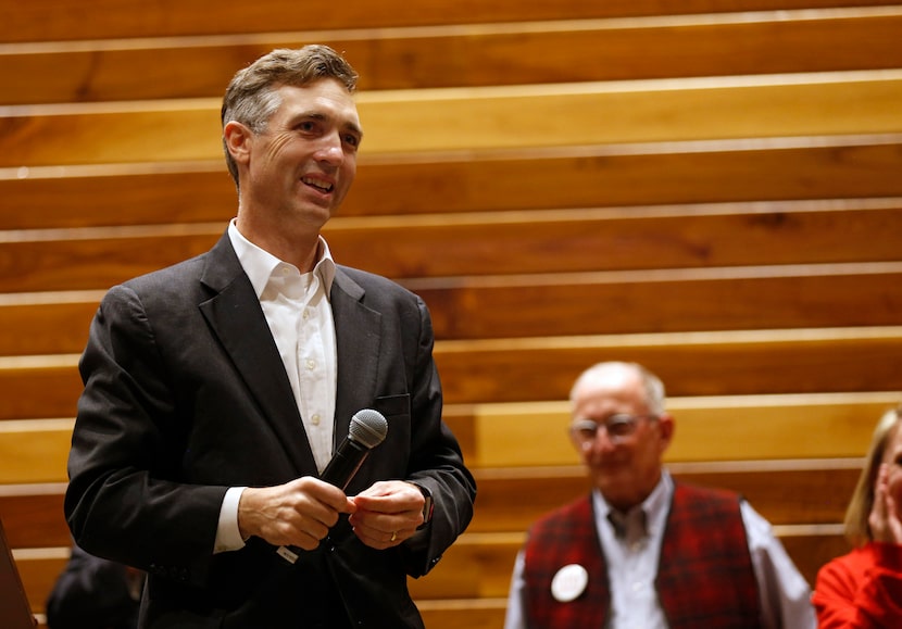 U.S. Rep Van Taylor during an election watch night party at Verona Villas on Tuesday,...