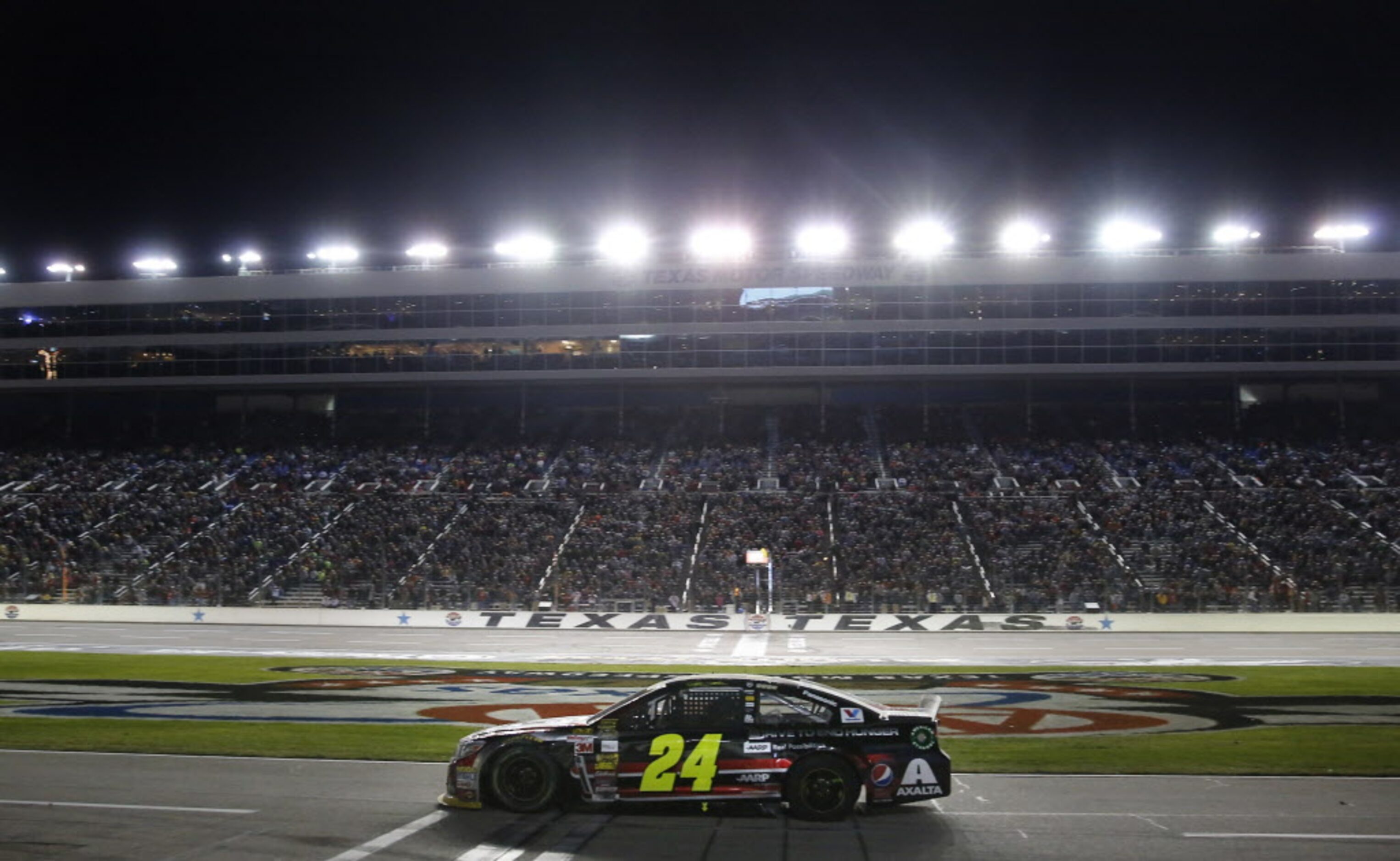 Sprint Cup Series driver Jeff Gordon (24) heads to his pit after he was bumped by driver...