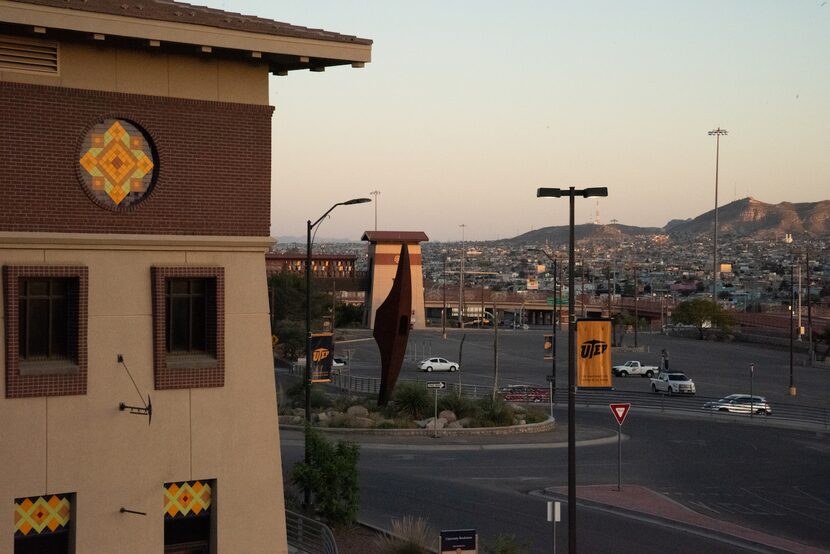 Across the border, Ciudad Juarez can be seen from the University of Texas at El Paso's...