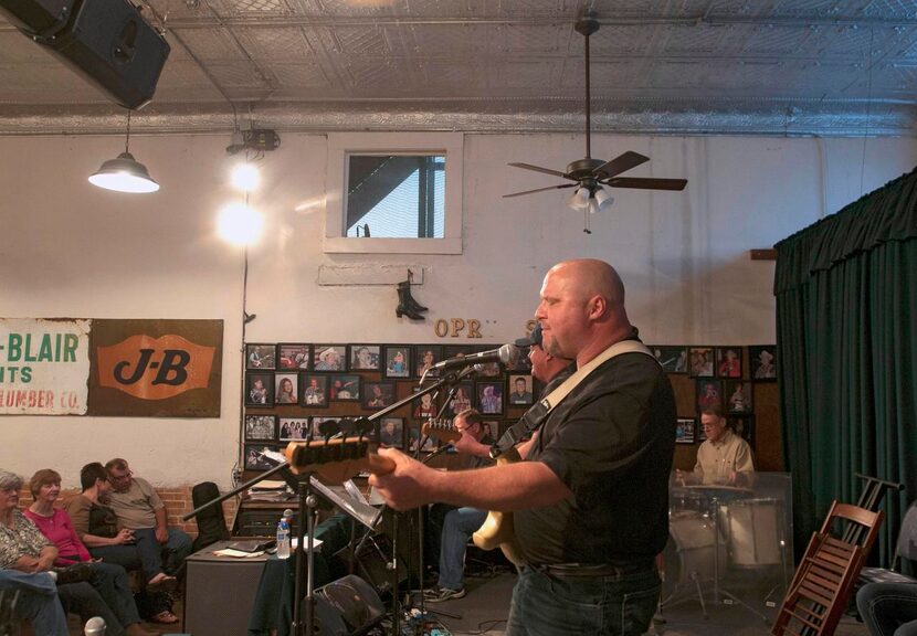 
Marshall Jarvis and other members of the Caddo Mills Opry Band perform during a musical...