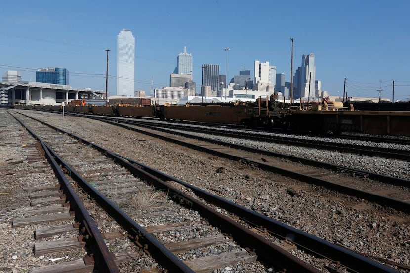 
An area south of the I-30 downtown canyon and south of the existing railroad tracks is a...