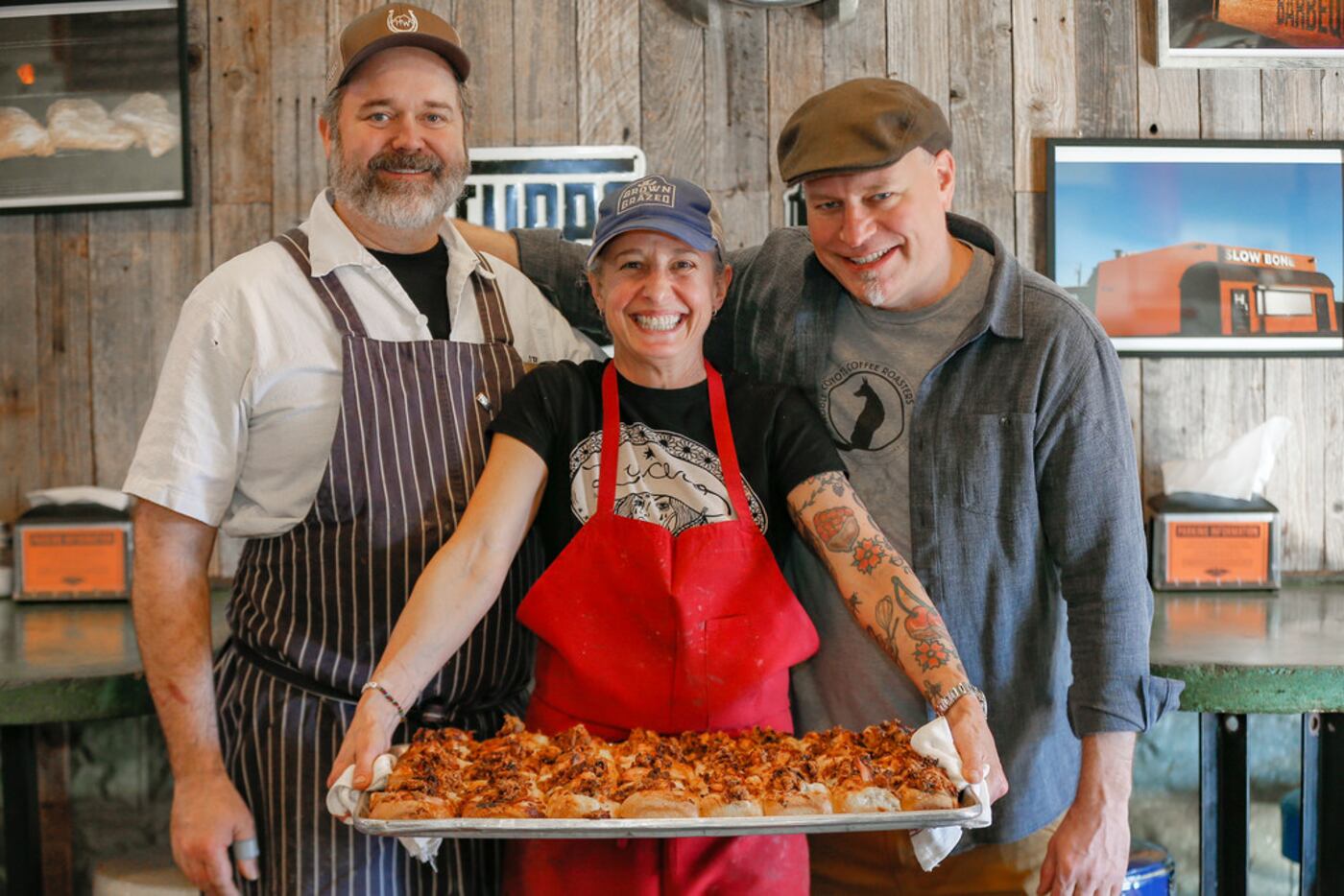 Jeffery Hobbs, owner/chef of The Slow Bone, Katherine Clapner, owner/chef of Dude Sweet...