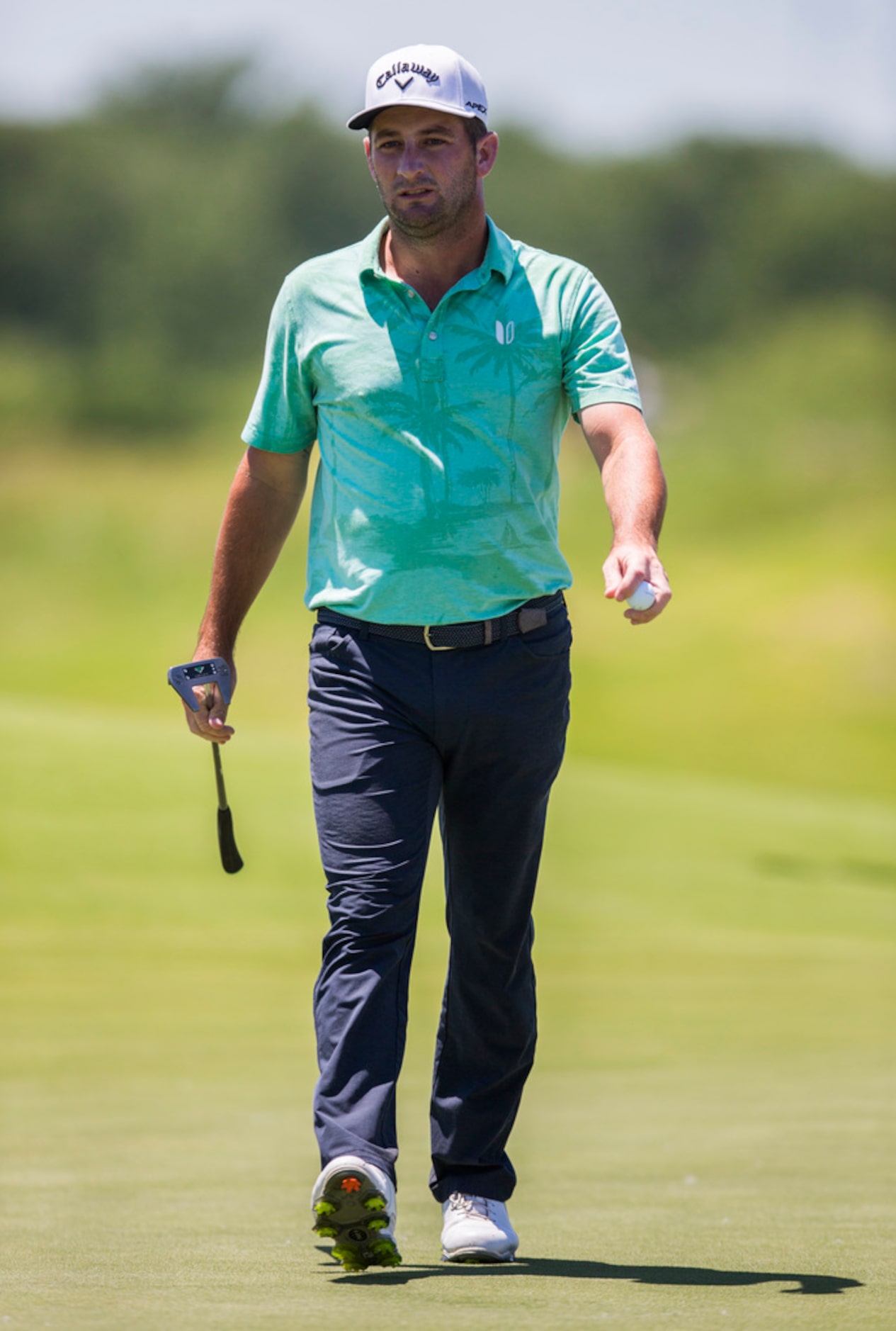 Matt Every walks to hole 4 during round 4 of the AT&T Byron Nelson golf tournament on...