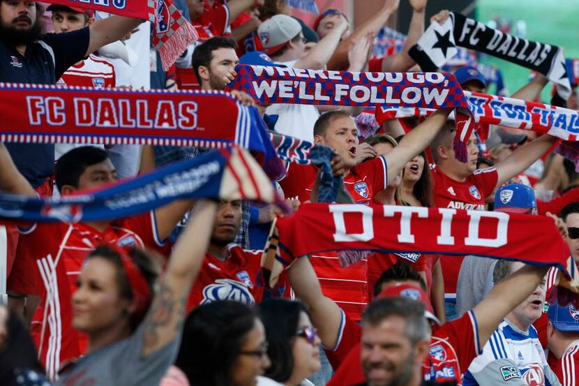 FC Dallas fans before their game against  Seattle Sounders FC at Toyota Stadium in Frisco,...
