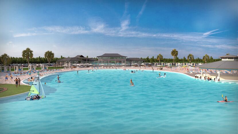 The area around the lagoon will have an event center, restaurants, retail and apartments.