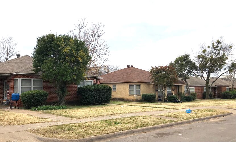 The 4500 block of March Avenue is now lined with duplexes built in the late 1940s.