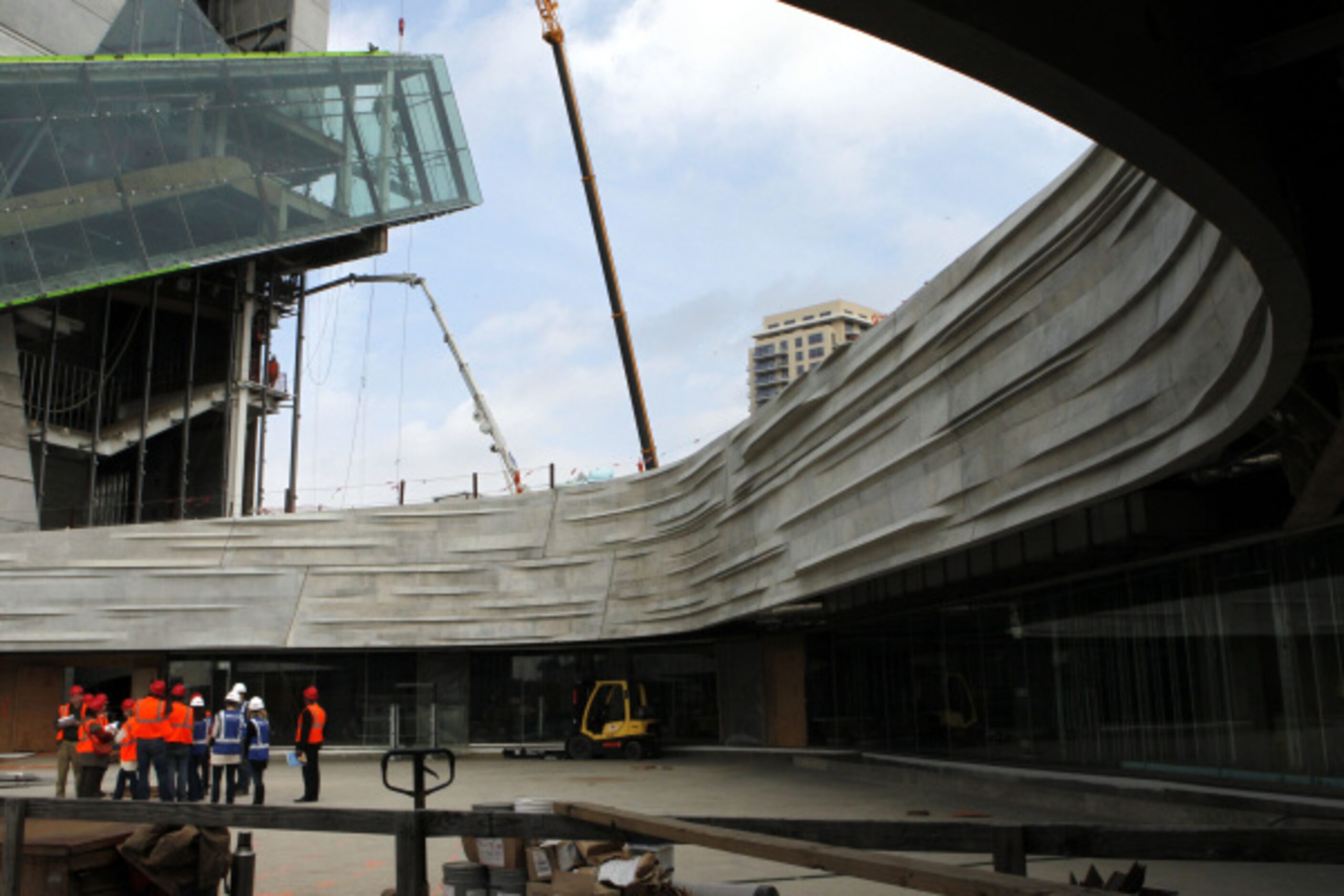 The exterior of the $185-million Perot Museum of Nature and Science which is slated to open...