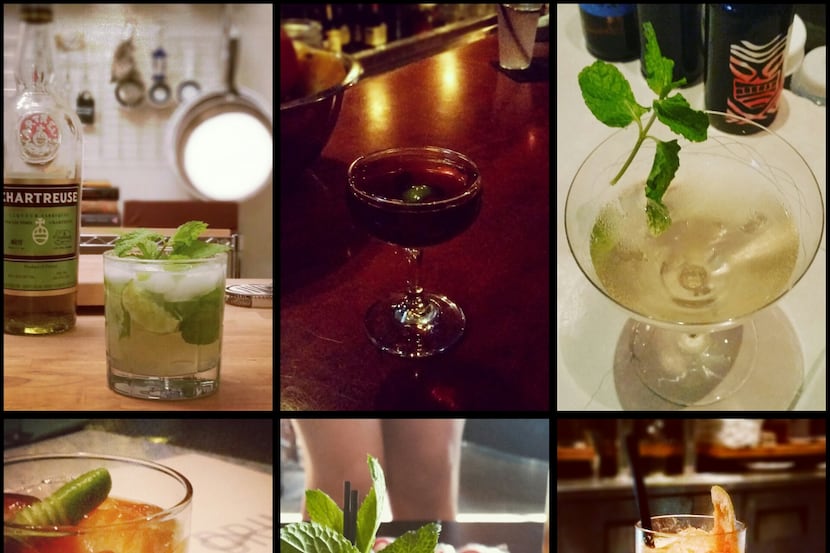 Some of 2015's best, clockwise from upper left: The Two Revolutions cocktail; Gabe Sanchez'...