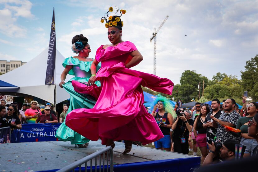 Dancers with EM Production Show take the stage during the festival. Jacob Reyes, one of the...