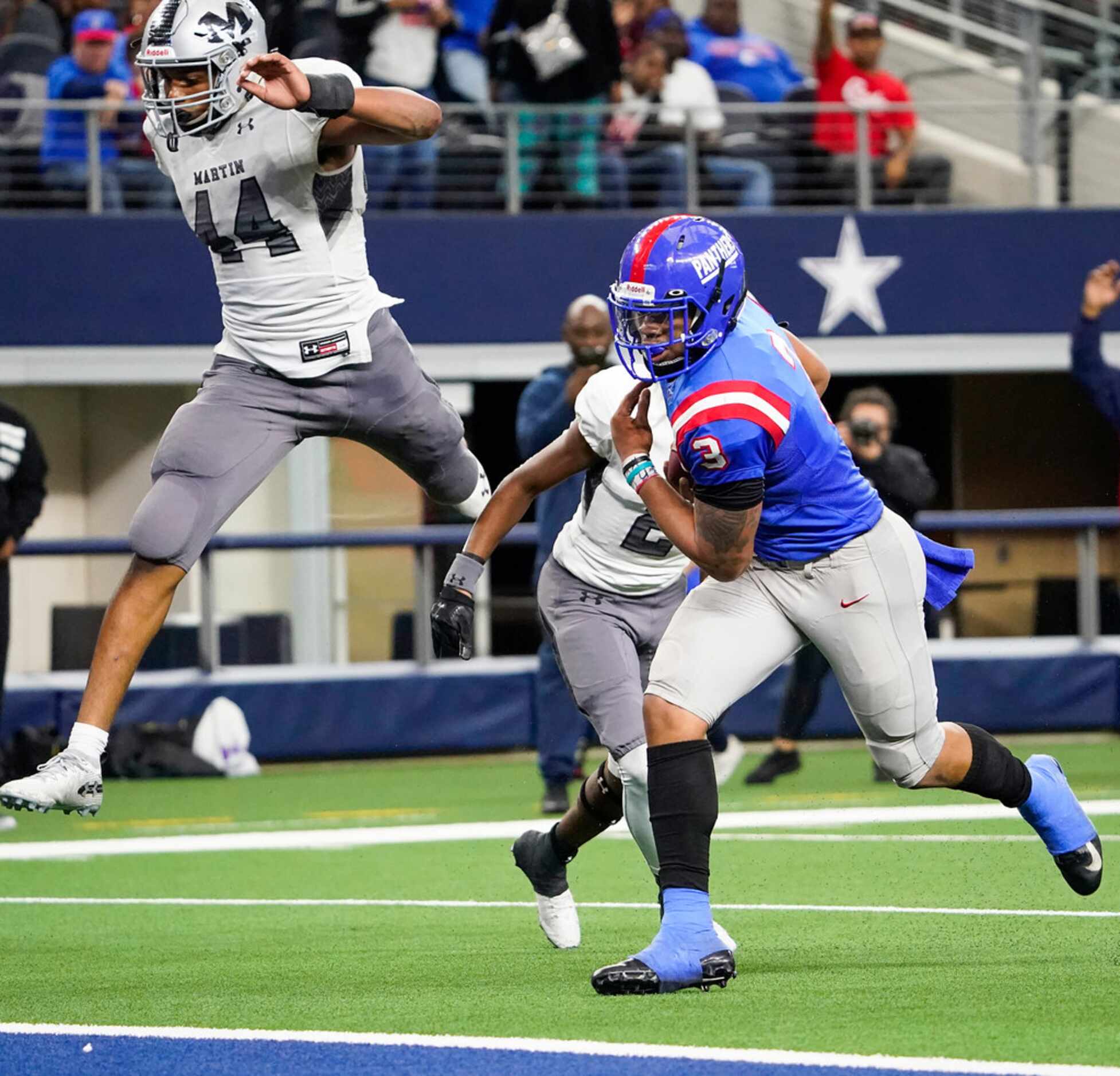 during the second half of a Class 6A Division I Region I semifinal playoff football game at...