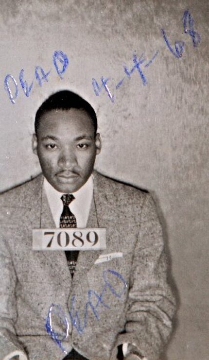 A Montgomery, Ala., Sheriff's Department booking photo of the Rev. Martin Luther King Jr....