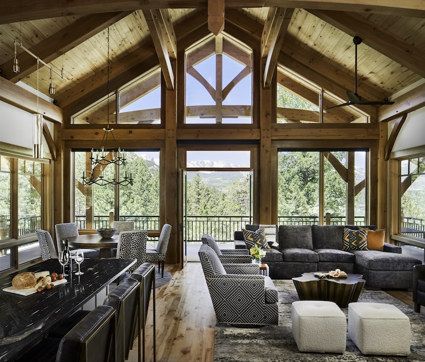 Living space in mountain home