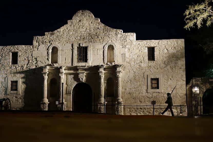 In this March 6, 2013, photo, John Potter, a member of the San Antonio Living History...