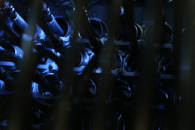 The view inside an ozone generator at the North Texas Municipal Water District in Wylie.