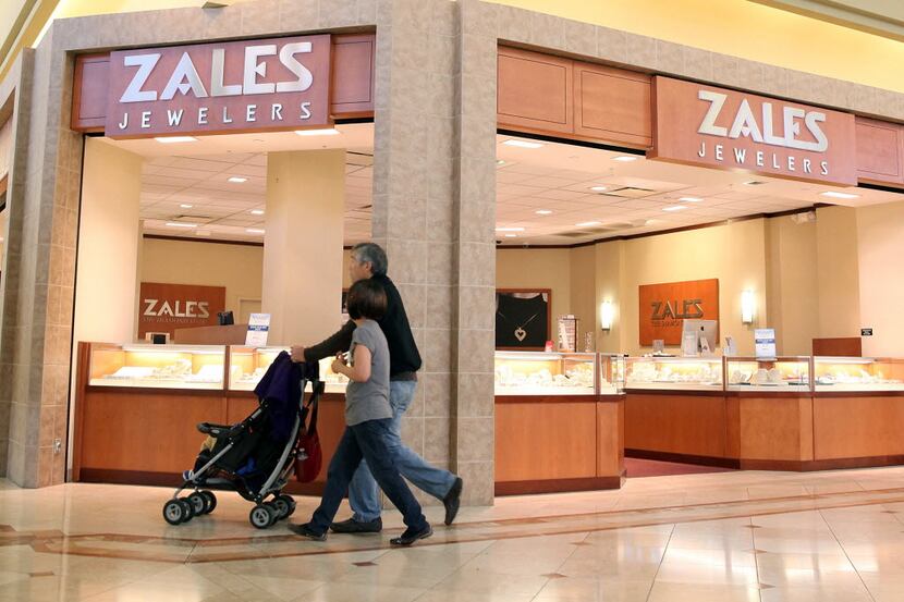 DALY CITY, CA - FEBRUARY 19:  Shoppers walk by a Zales Jewelers store at the Serramonte Mall...