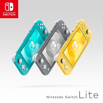 Artwork depicting the launch lineup of Nintendo Switch Lite model colors.