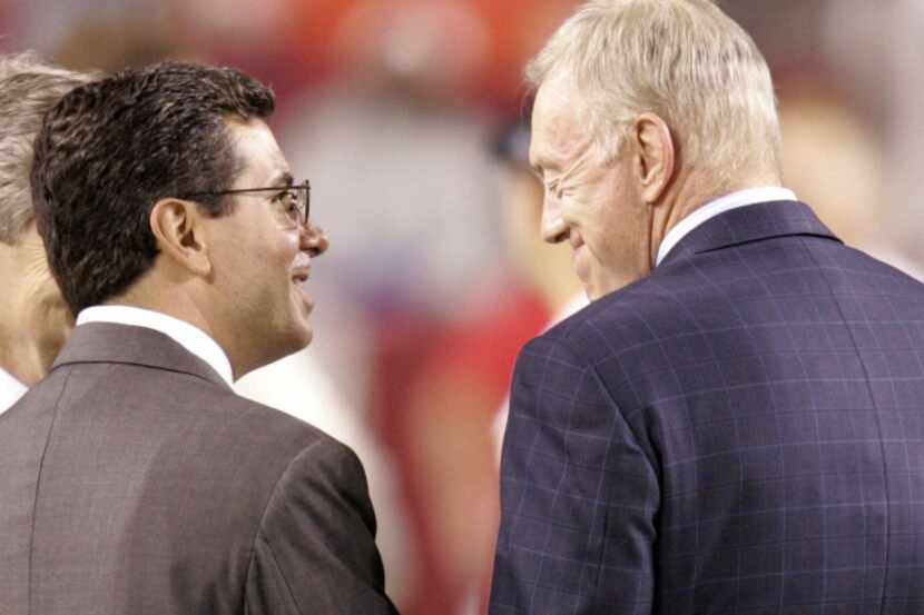 Redskins owner Dan Snyder and  Cowboys owner Jerry Jones have each given $5,000 to Mitt...