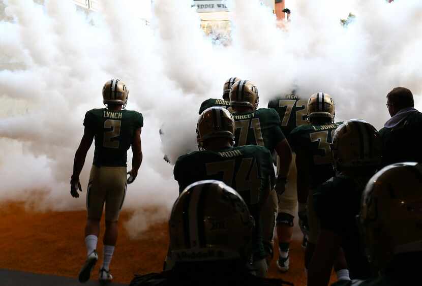 WACO, TX - SEPTEMBER 02:  The Baylor Bears enter the field before a game against the...