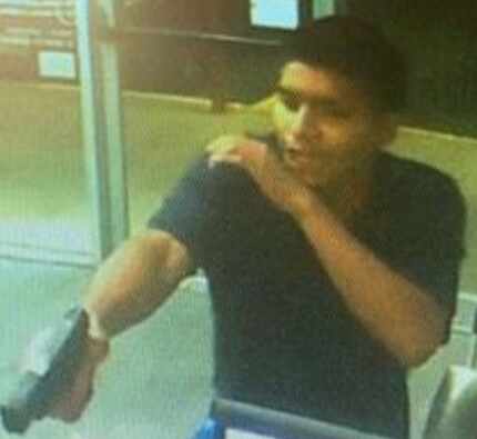 The suspect pointed a gun at the employee behind the counter and emptied the register before...