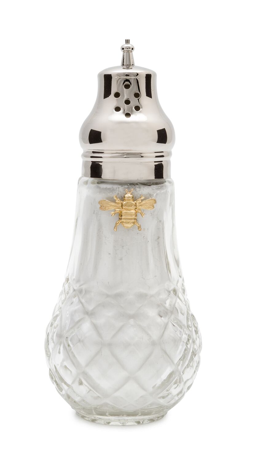 Royal Extract Dusting Silk Shaker, Lady Primrose, $40. Available at Nicholson-Hardie, 5725...