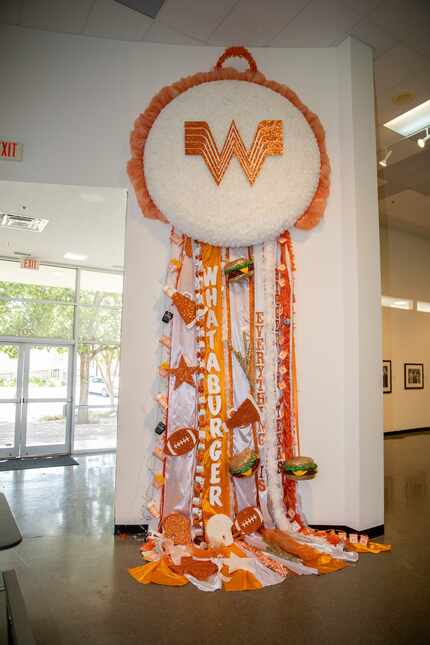 The Whatamum on display at the Arlington Museum of Art is an 18-foot-high, larger-than-life...
