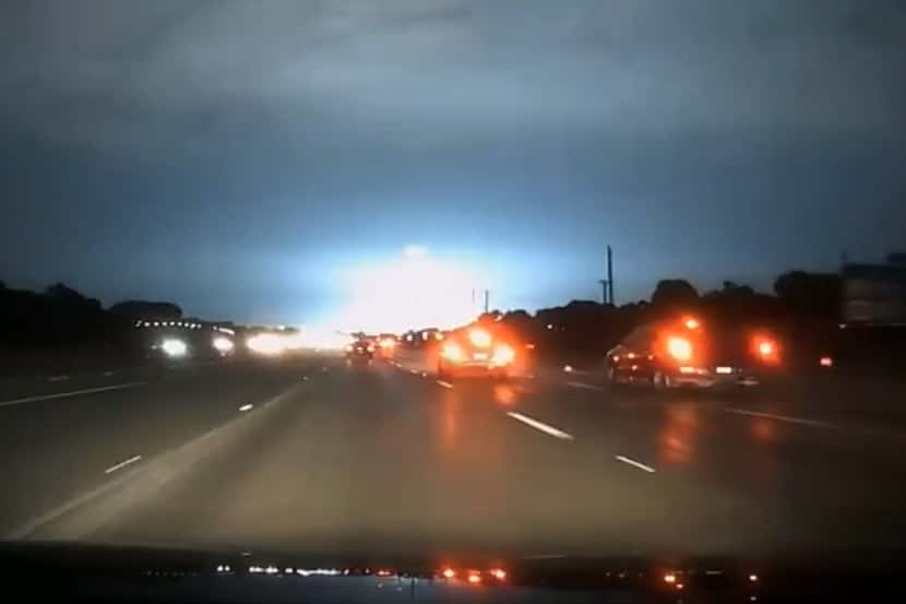A flash of blue light lit up the sky over portions of Dallas County on June 4. 