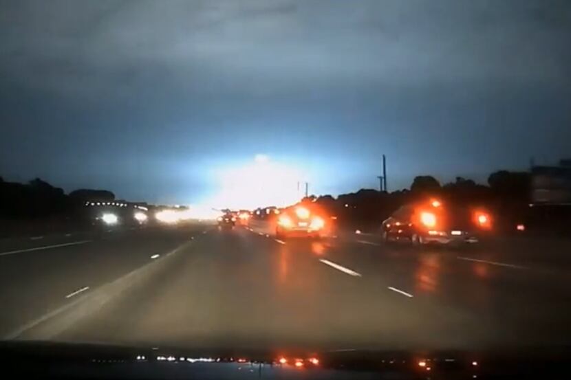 A flash of blue light lit up the sky over portions of Dallas County on June 4. 