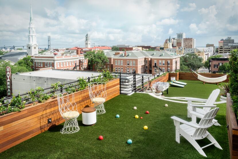 Peregrin, which sits atop Perry Lane Hotel's north tower, raises the bar for rooftop lounges. 