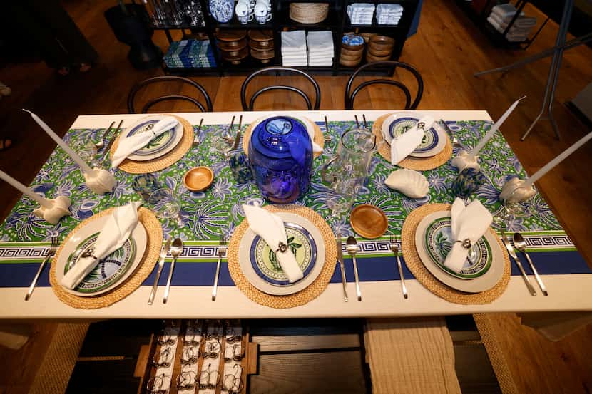 Dinning set on display at the new H&M Home store. 