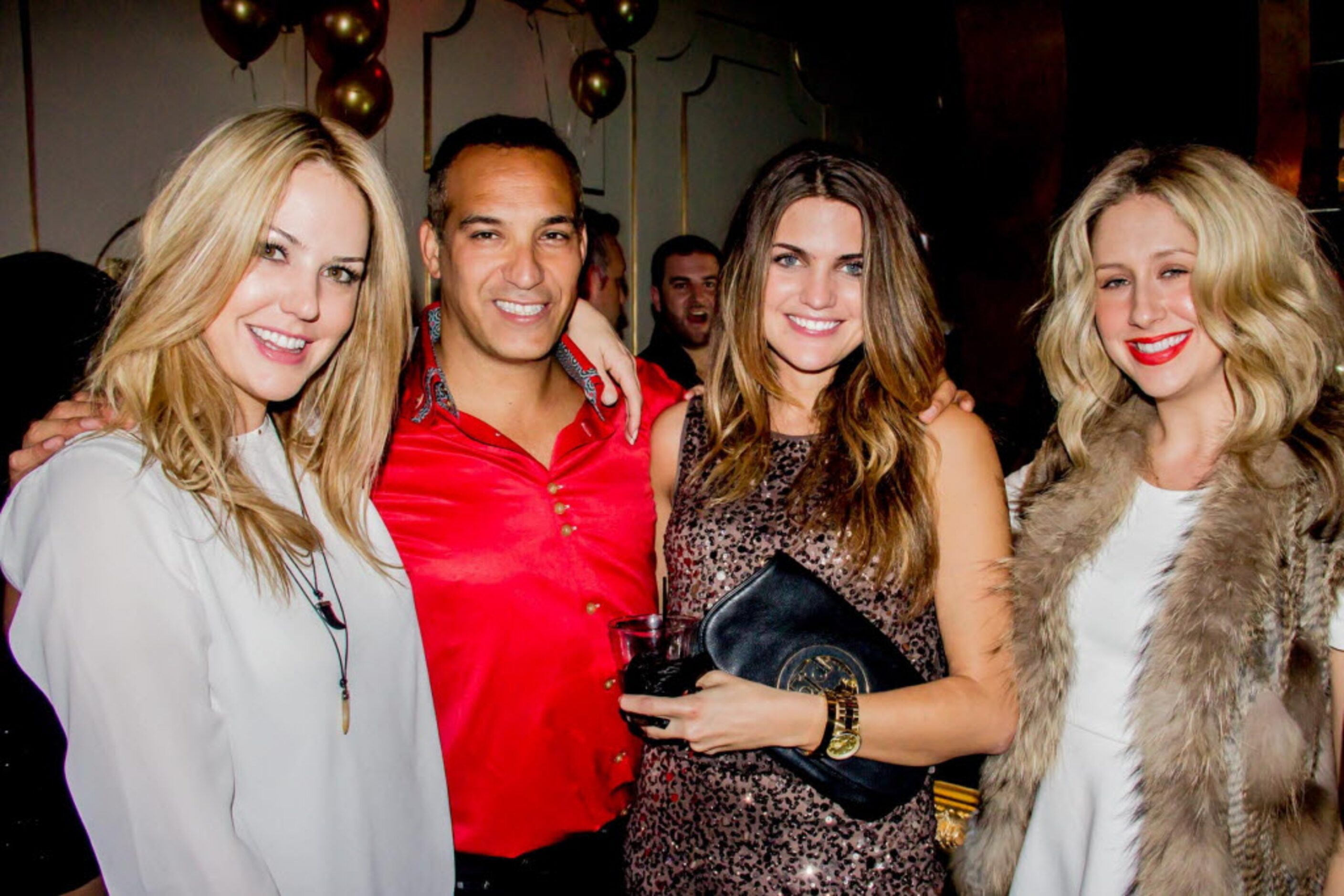 Bree Foster, Adam Alfia, Morgan Sandlin and Holly Rogers at LeVu on New Year's Eve in Dallas.