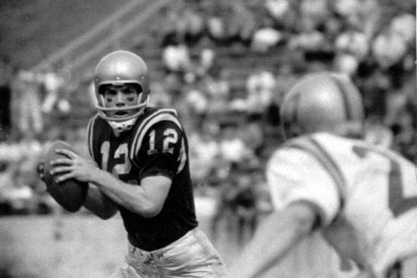 ORG XMIT: *S0407006815* Roger Staubach (12) of Navy is shown in this 1963 photo as he...