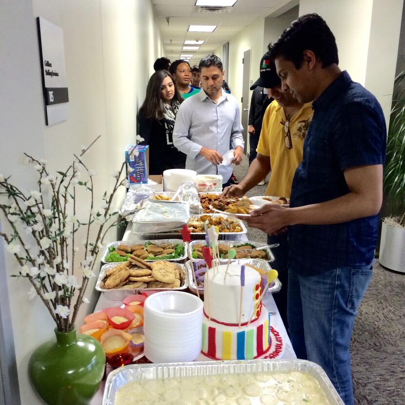 
A buffet was part  of the reception celebrating Radio Azad’s fourth anniversary at its...