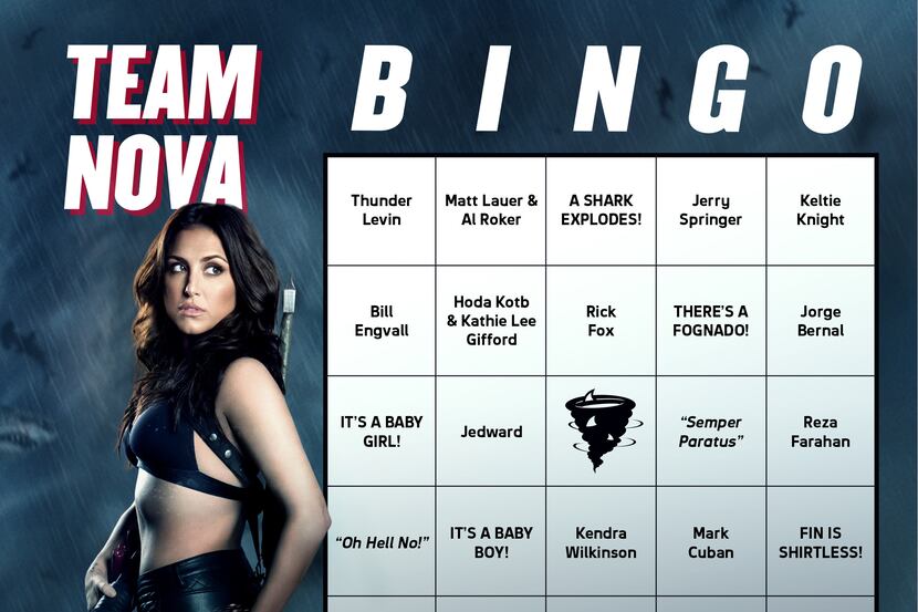 The Team Nova cameo bingo card