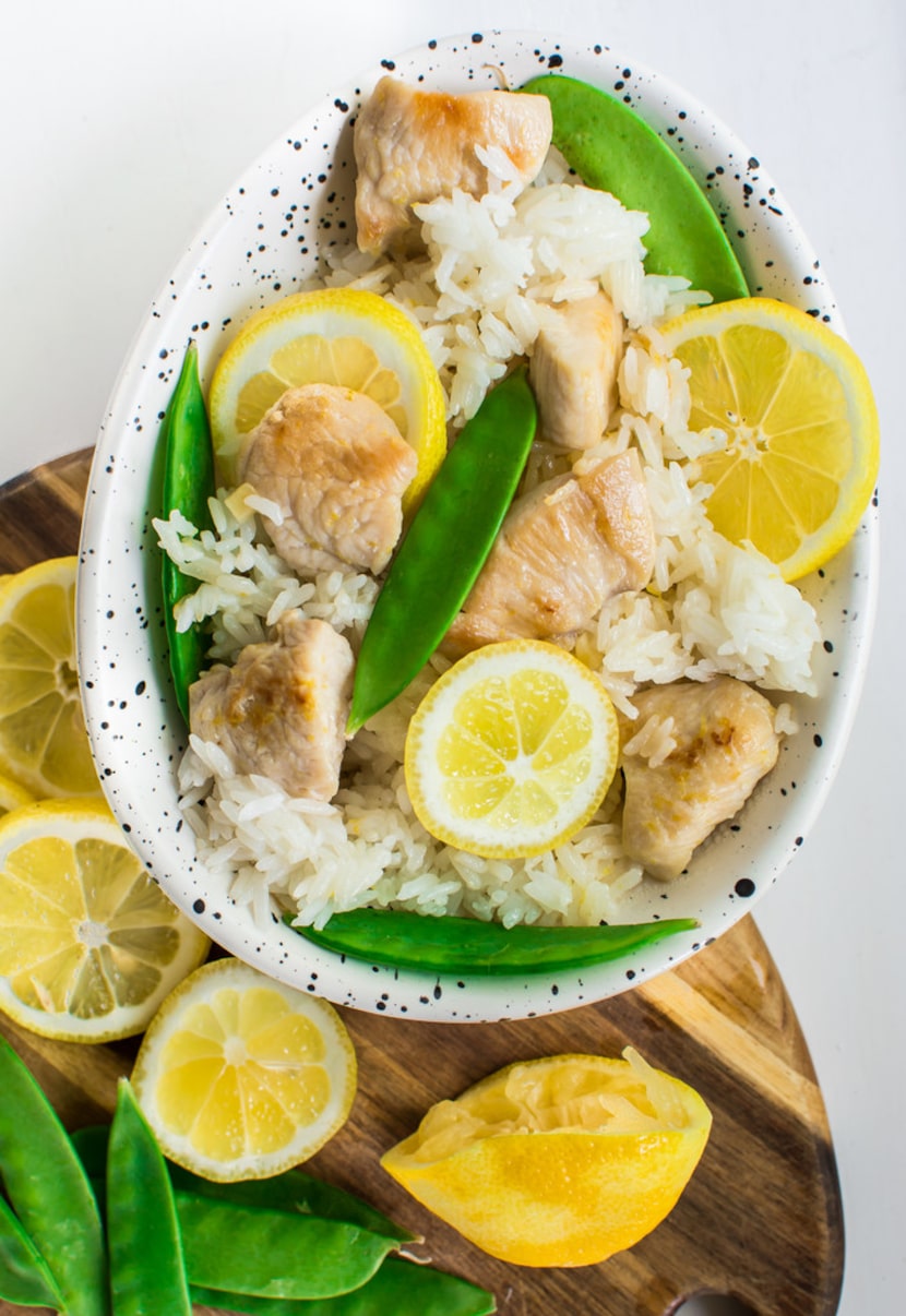 Lemon Garlic Chicken Fried Rice is an easy weeknight dinner.