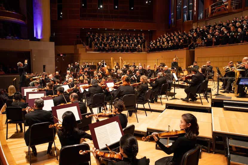 Music director Fabio Luisi conducts the Dallas Symphony Orchestra and Dallas Symphony...