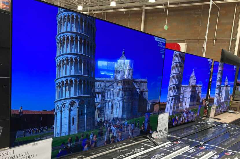 Buy now, pay later loans allow users to pay for items such as this 65-inch television,...