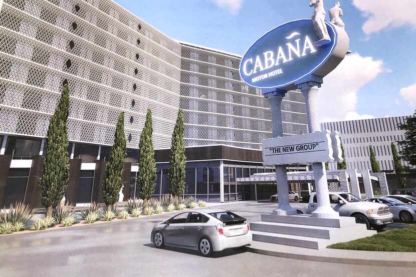The Cabana Hotel on Stemmons Freeway is set for a redevelopment, as shown in this artist's...