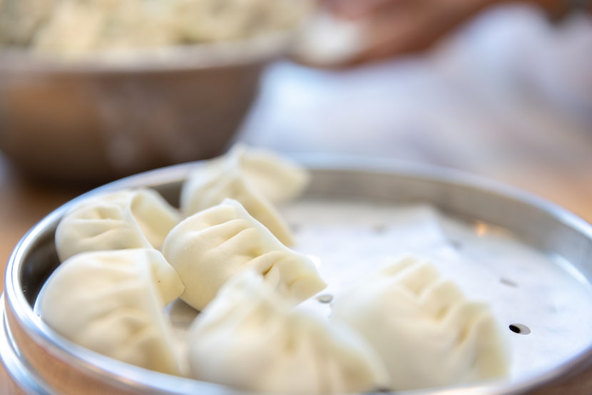 Fish wontons being prepared to be steamed at the new ShangHai Taste on Legacy Drive in Plano