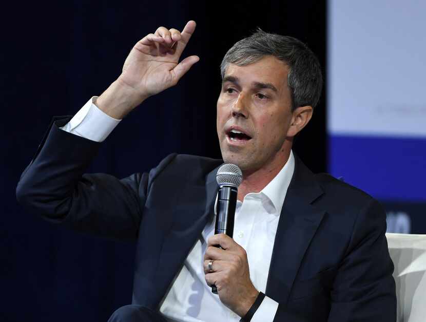 Democratic presidential candidate and former U.S. Rep.  Beto ORourke speaks during the 2020...