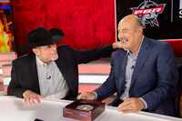 From left, Professional Bull Riders CEO and commissioner Sean Gleason and Dr. Phil McGraw...