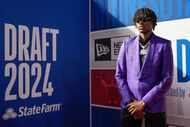 Ja'Kobe Walter walks the red carpet before the NBA basketball draft, Wednesday, June 26,...