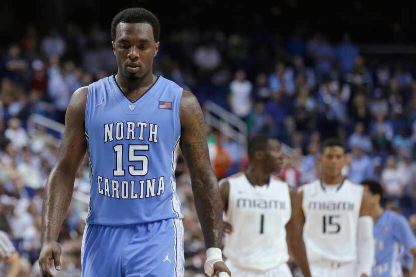 FILE - In this March 17, 2013, file photo, North Carolina's P.J. Hairston (15) walks...