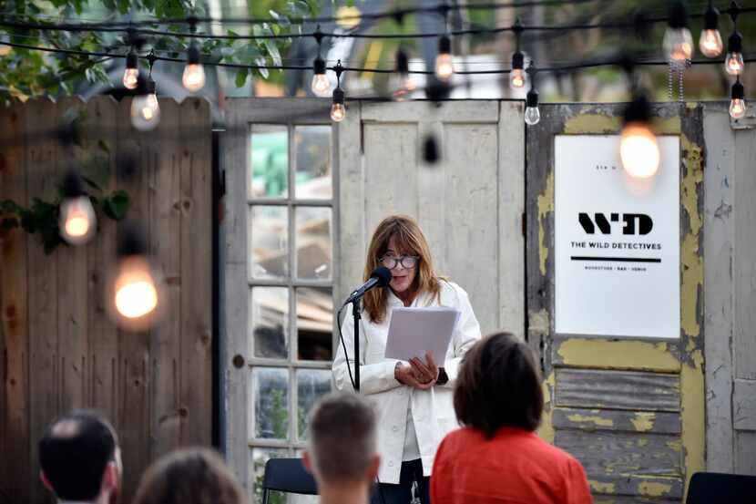 Author Chris Kraus conducts a reading at  The Wild Detectives May 2, 2017