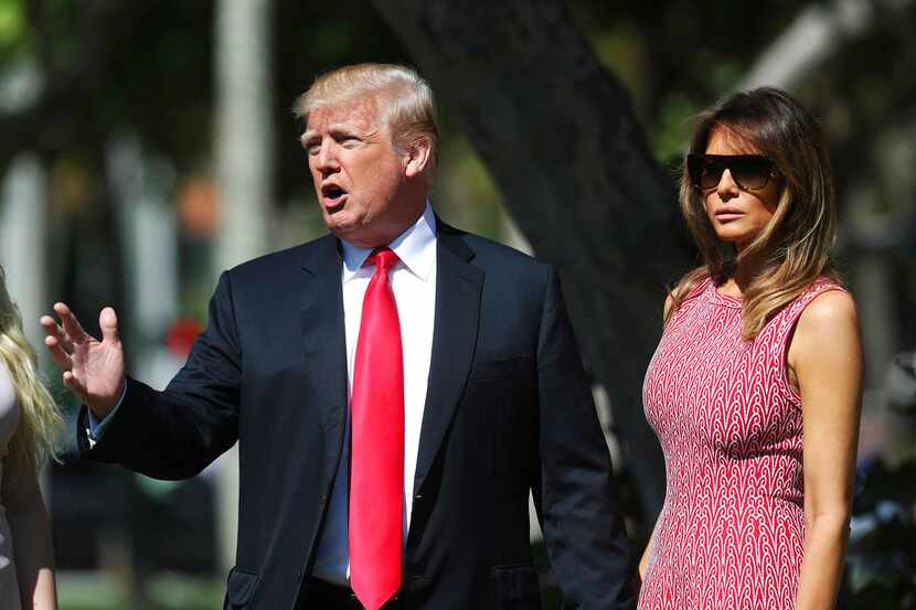 Donald Trump y la primera Dama Melania Trump./AP
