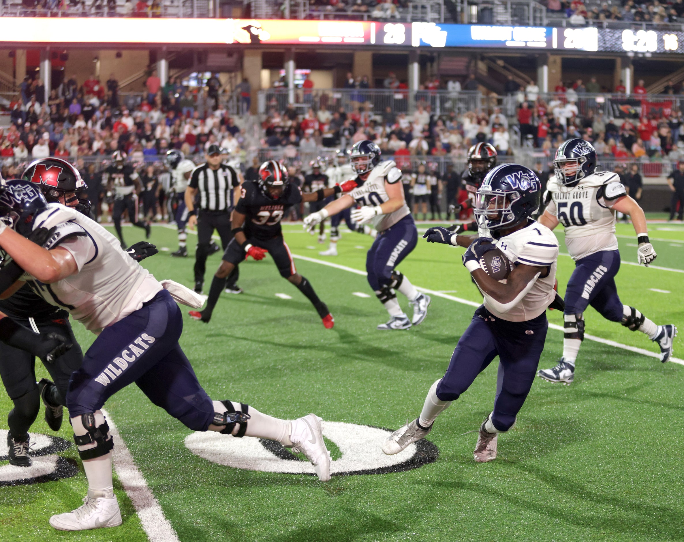 Walnut Grove player #1 Cam Newton runs the ball during the Prosper Walnut Grove High School...