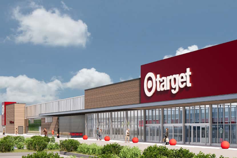 Architectural drawing of the Target store coming to Wynnewood Village shopping center in Oak...
