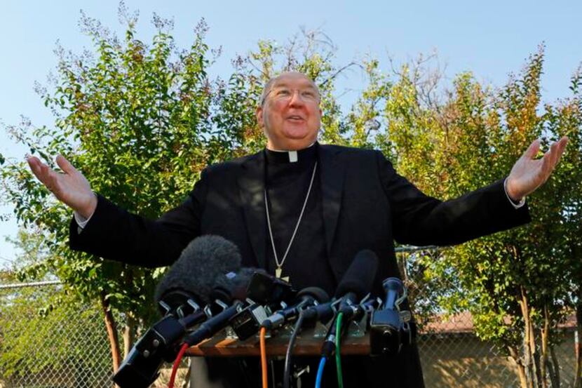 
Bishop Kevin Farrell said at a news conference Monday that a cabin owned by Dallas’...